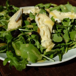 Arugula Salad with Cambozola, Dried Cherries, & Pumpkin Seeds