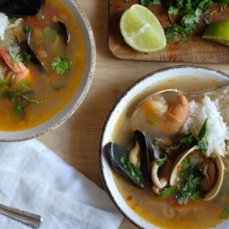 Fisherman’s Stew with Lemongrass, Cilantro, & Mint
