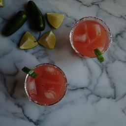 Watermelon Jalapeño Cilantro Margaritas