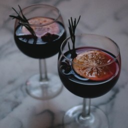 Mulled Wine with Burnt Raisins, Cardamom, & Rosemary