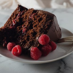 Happy 2nd Birthday, Lo-Fi Gourmet! Chocolate Raspberry Cake